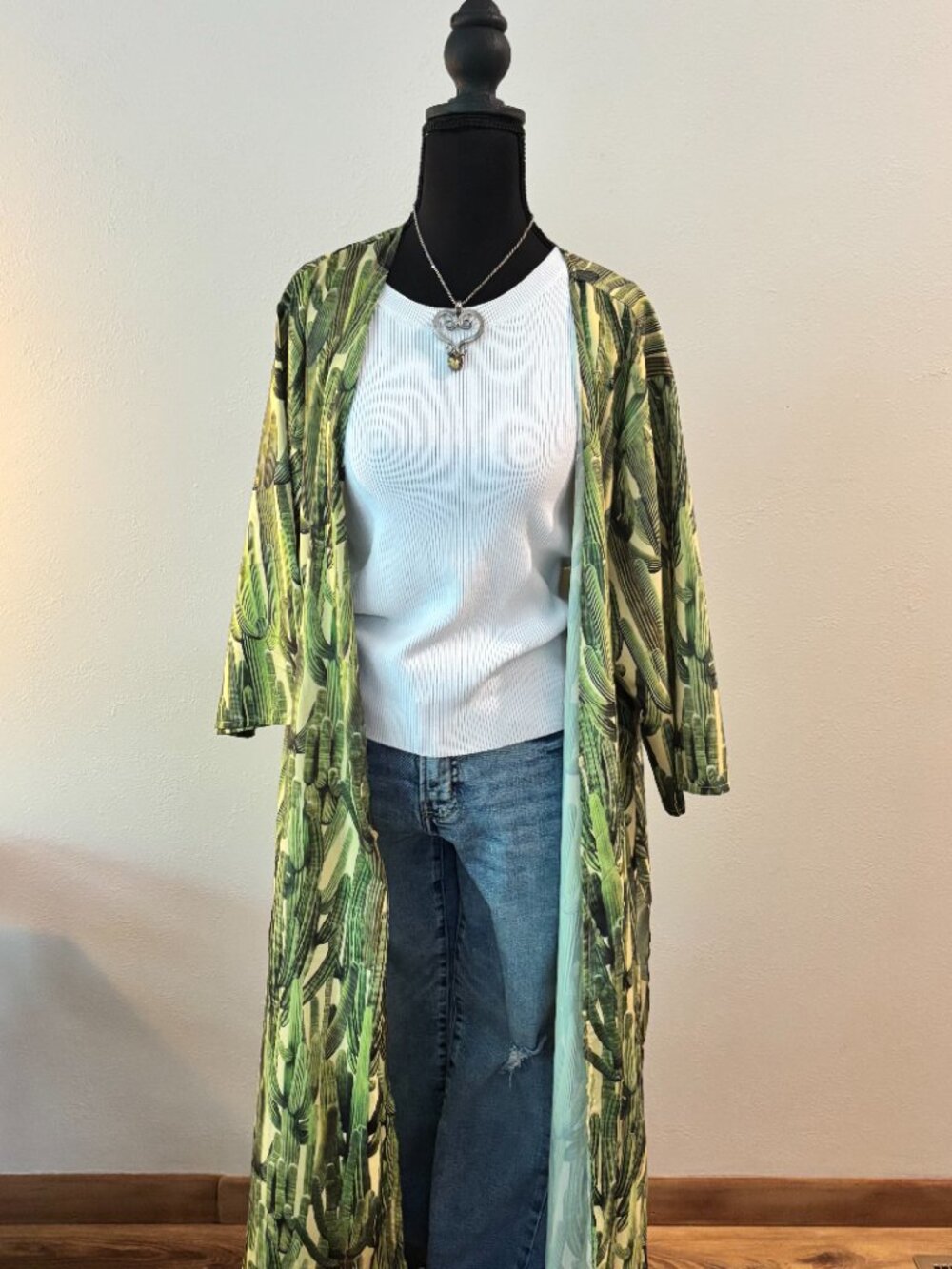 Lucky & Blessed Cactus Duster, Size XL